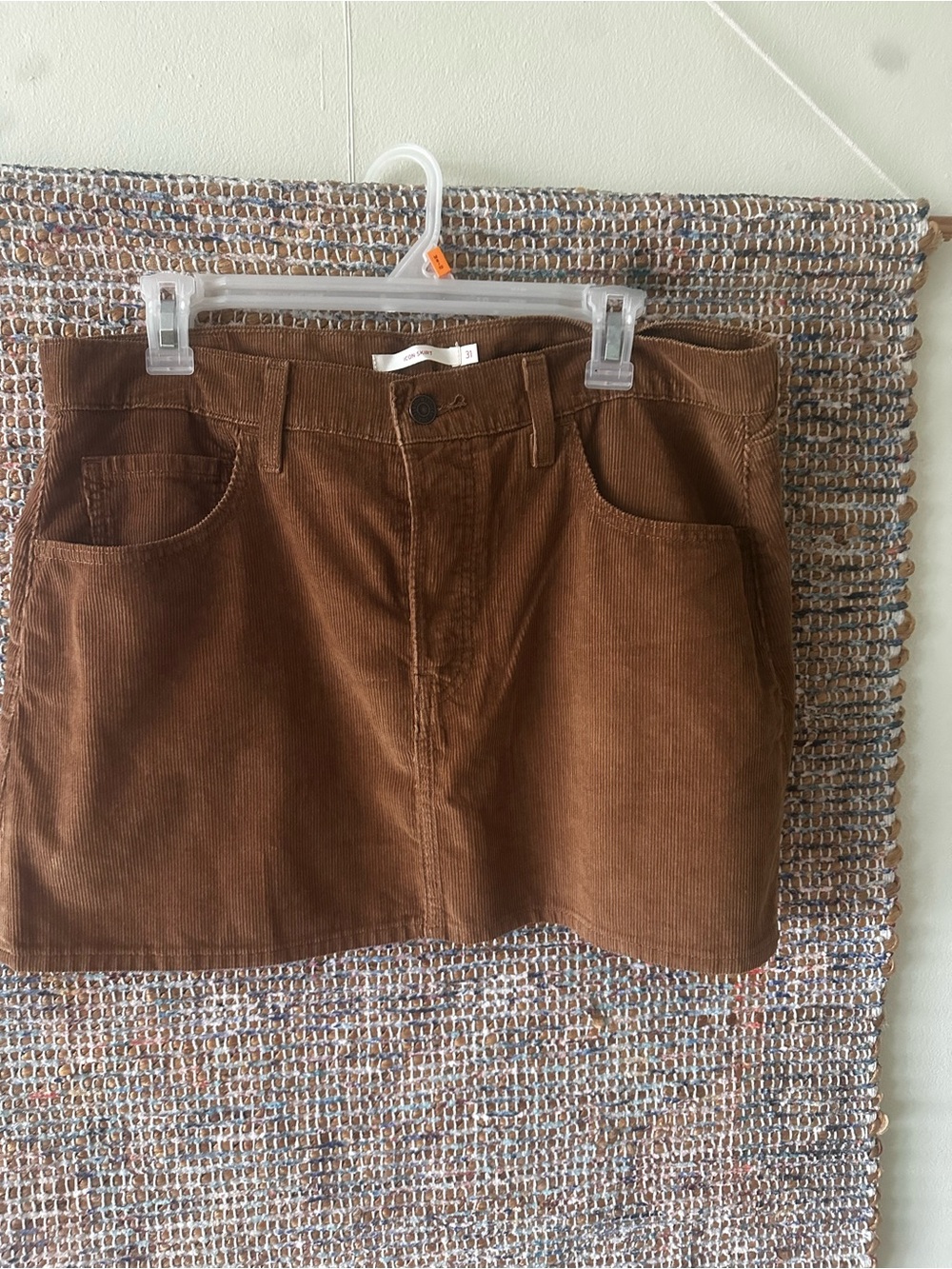 Levis Brown Corduroy Mini Skirt